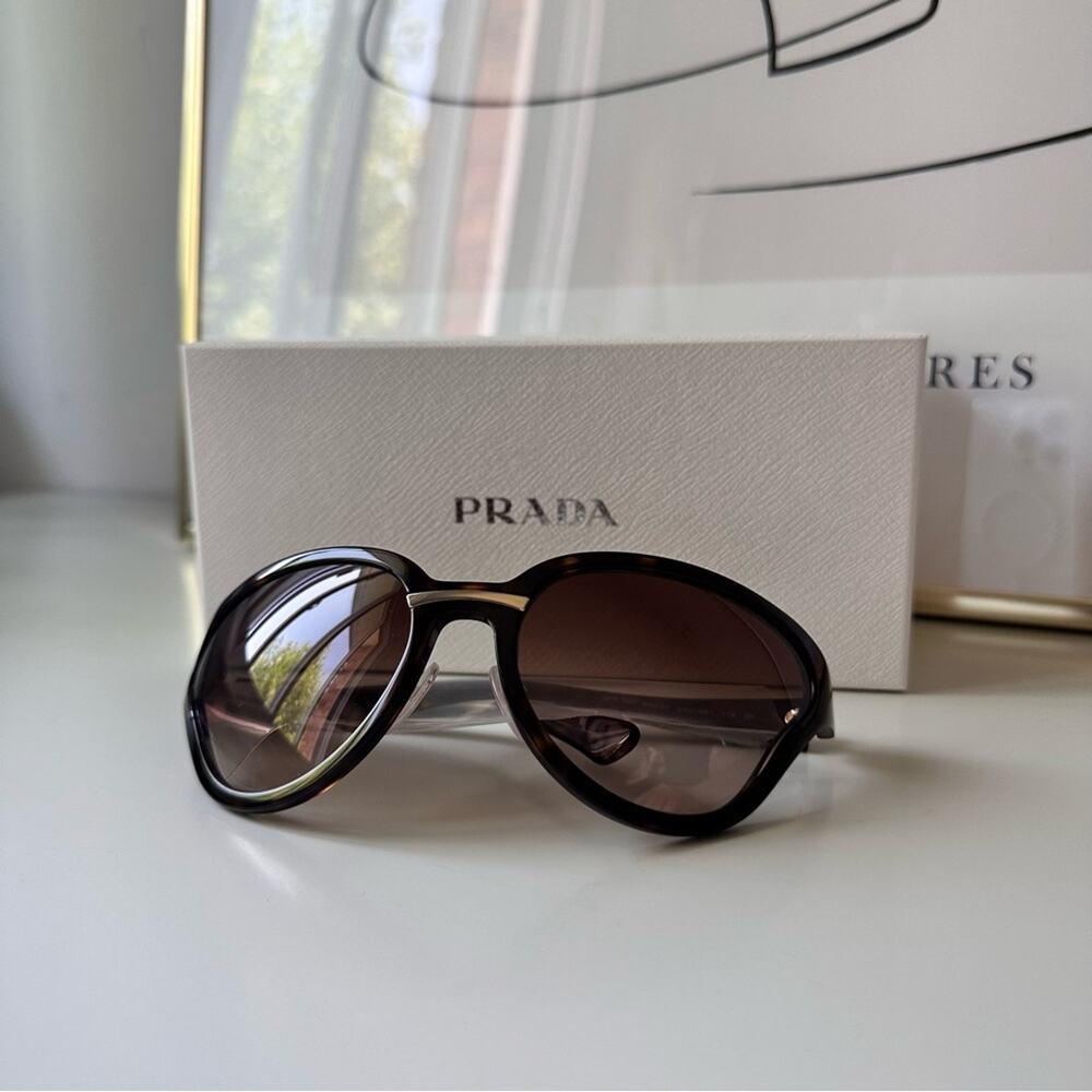 New Prada 68mm Oversize Wrap Butterfly Sunglasses